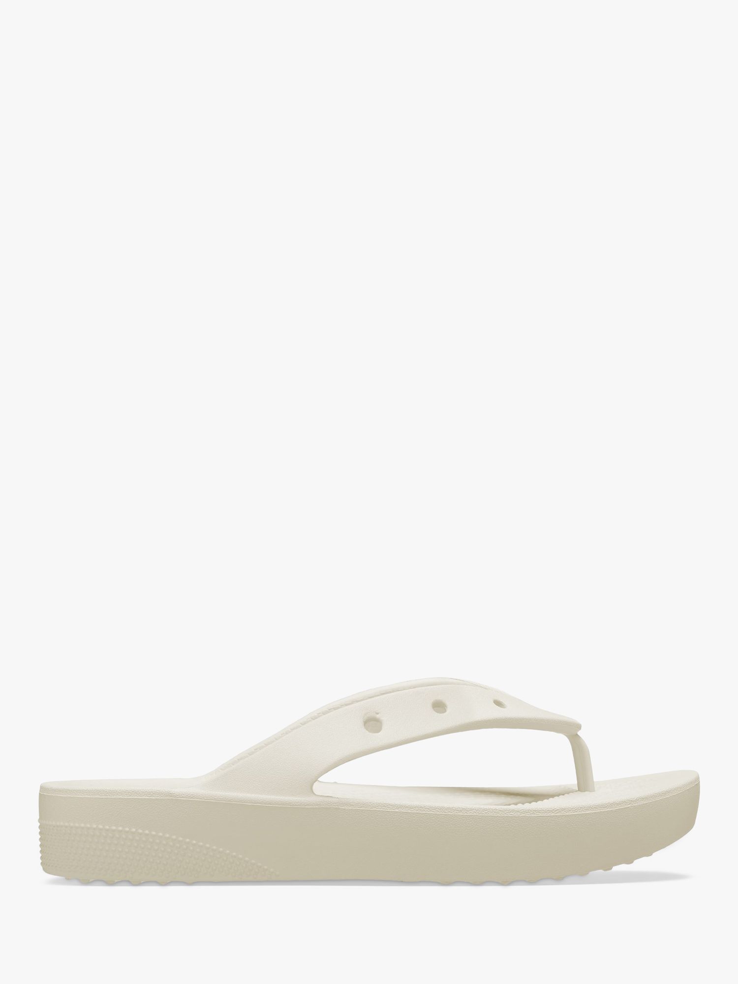 Crocs Classic Platform Flip-Flops, Off White, 6