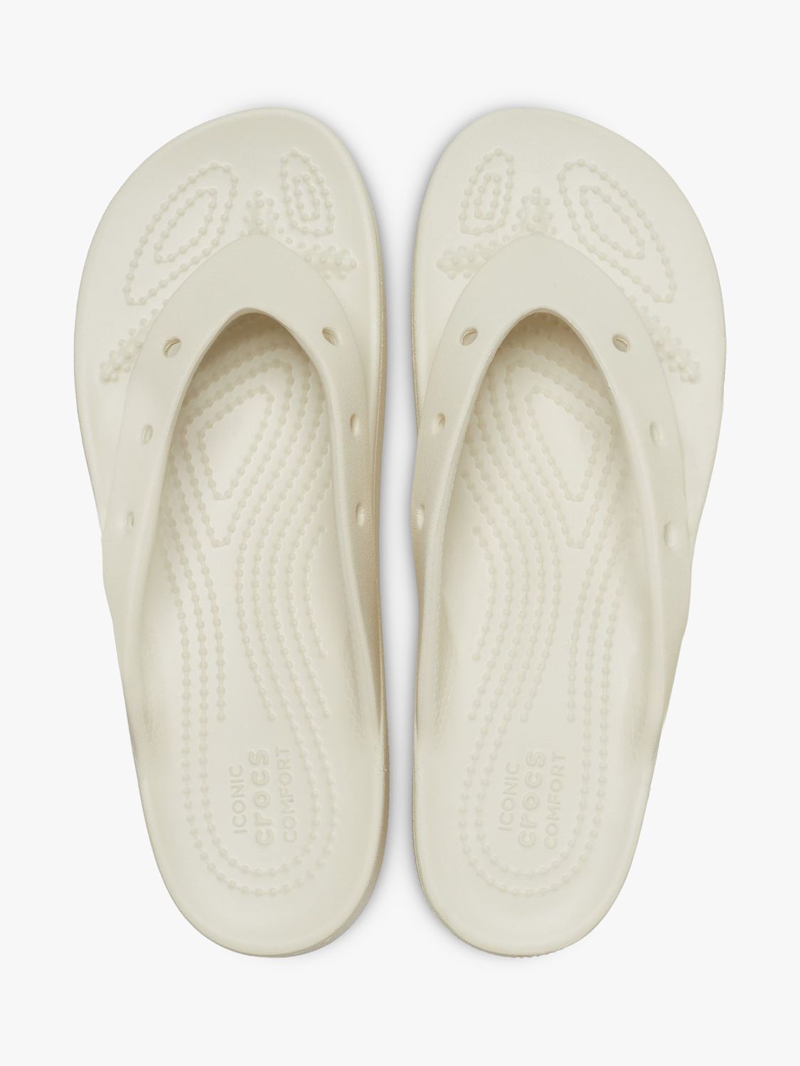 Crocs Classic Platform Flip-Flops, Off White, 6