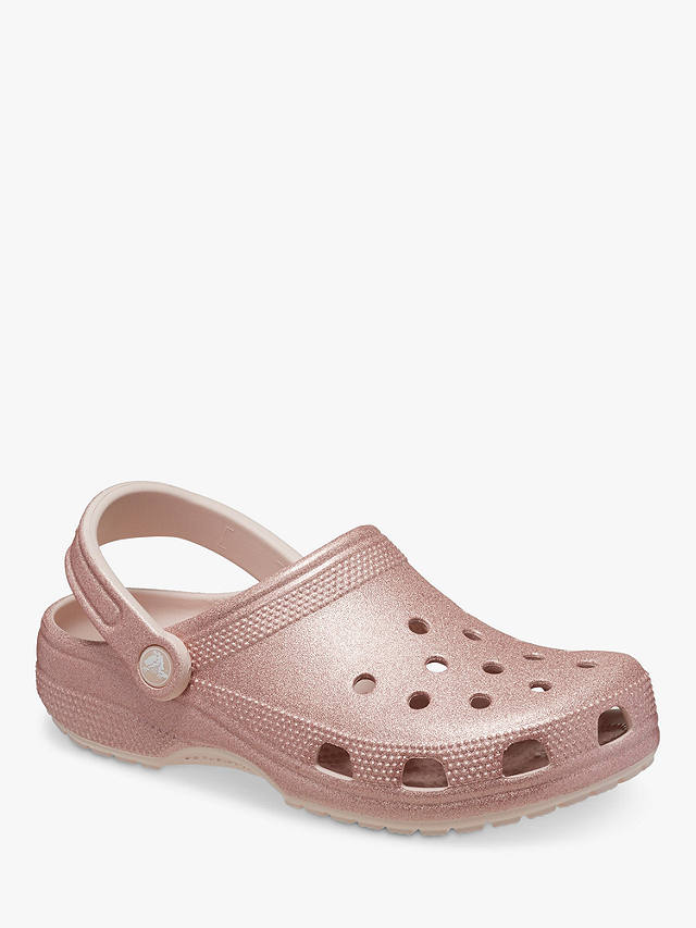 Crocs Classic Glitter Clogs, Light Pink