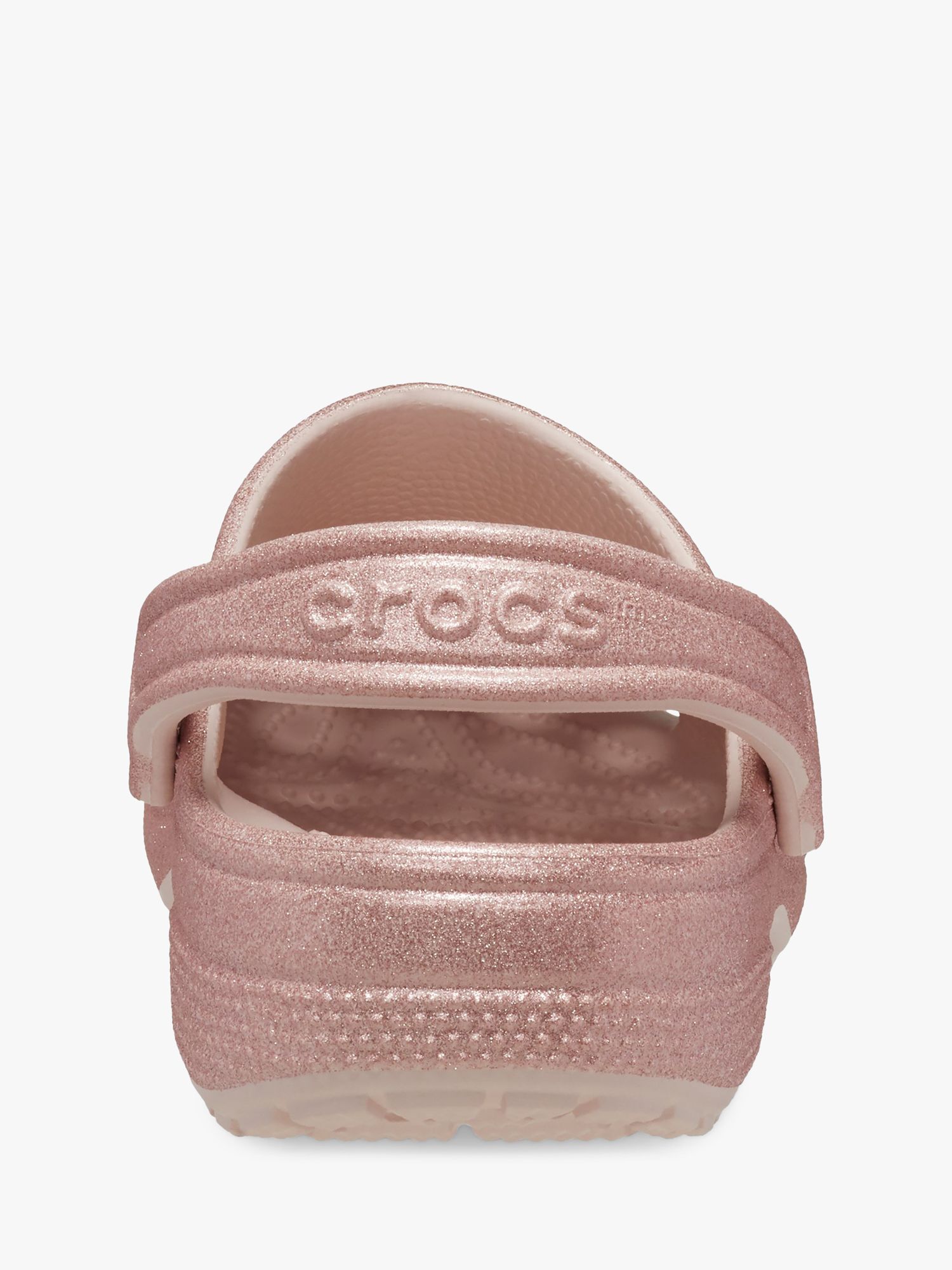 Crocs Classic Glitter Clogs, Light Pink, 5