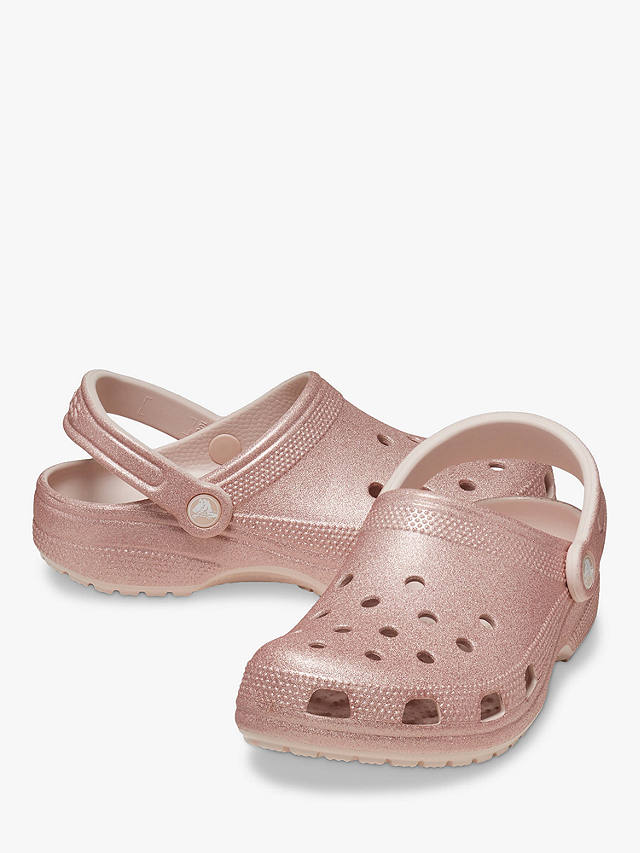 Crocs Classic Glitter Clogs, Light Pink