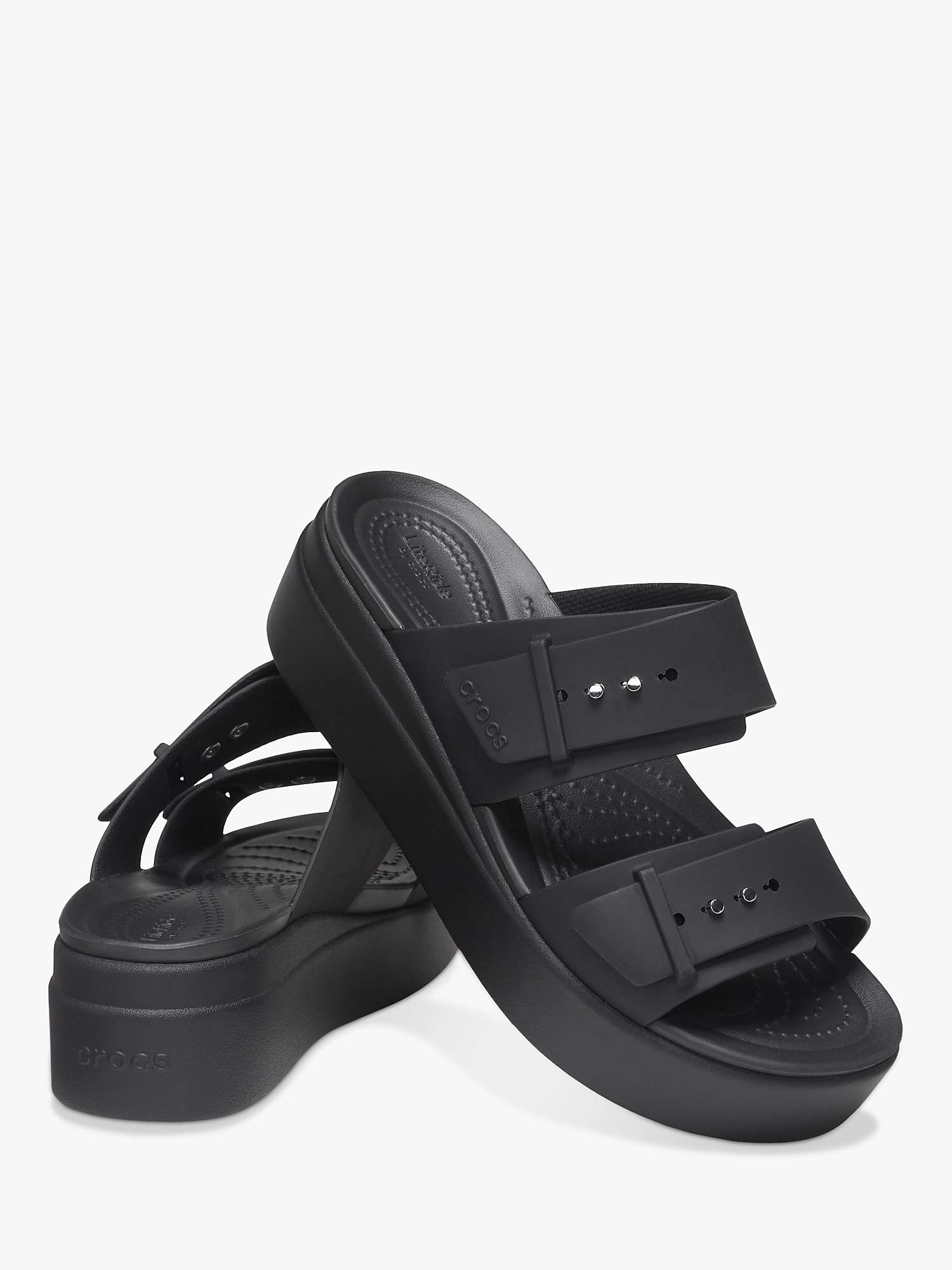 Buy Crocs Brooklyn Sandals, Black Online at johnlewis.com