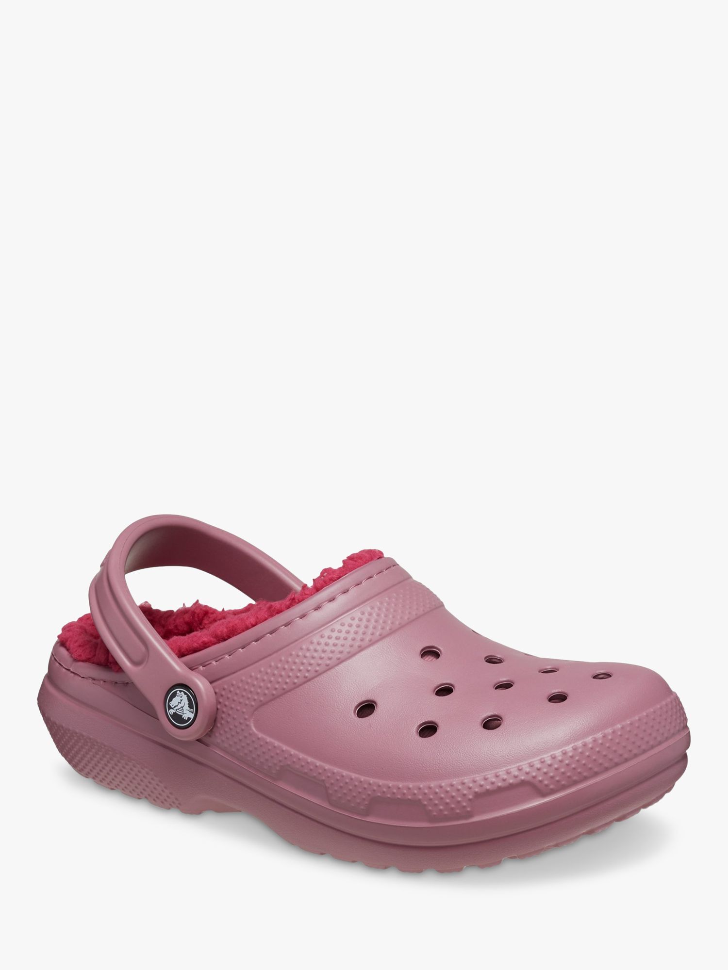 Crocs Classic Lined Clogs, Dark Pink, 4