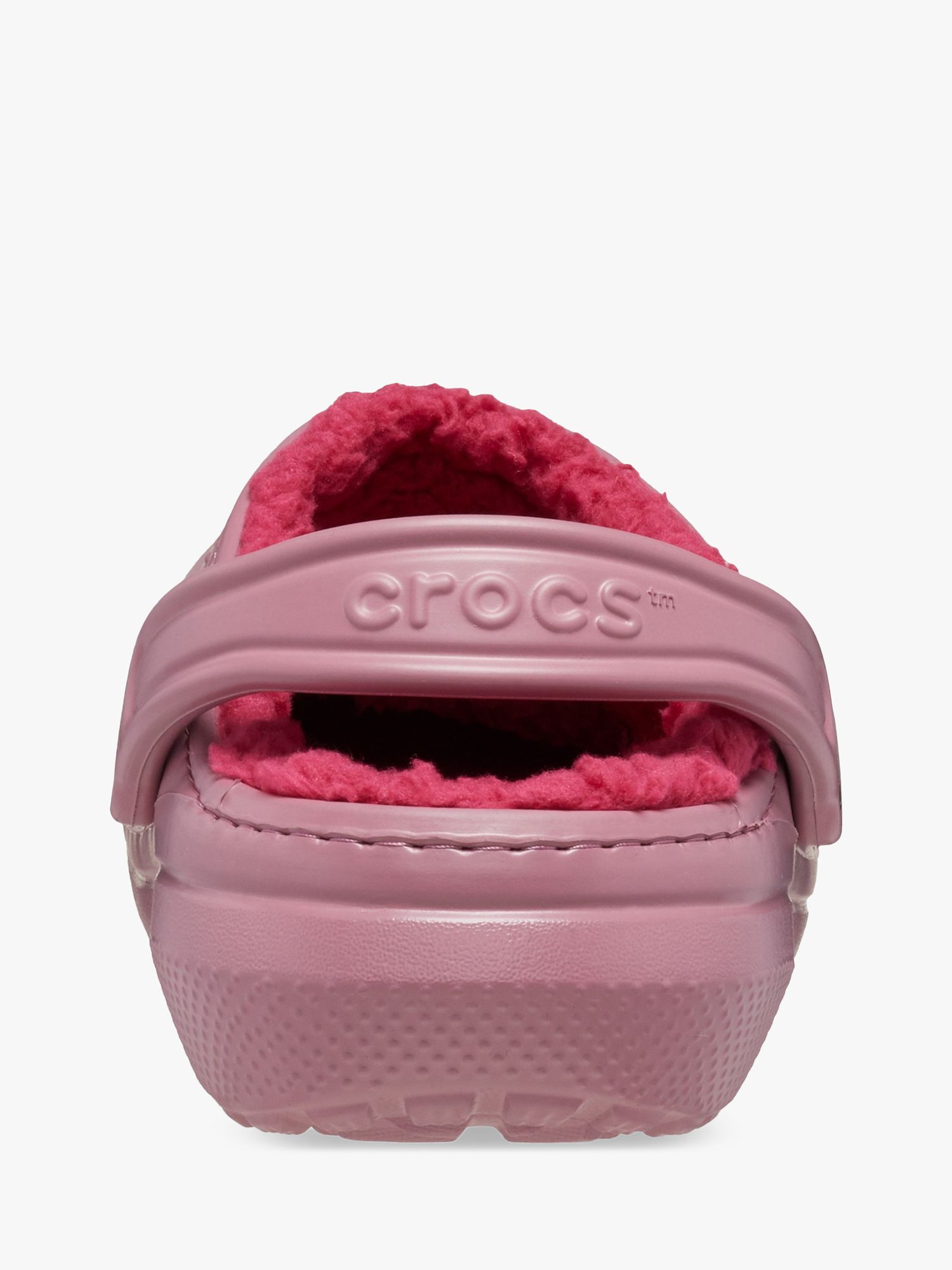 Crocs Classic Lined Clogs, Dark Pink, 4