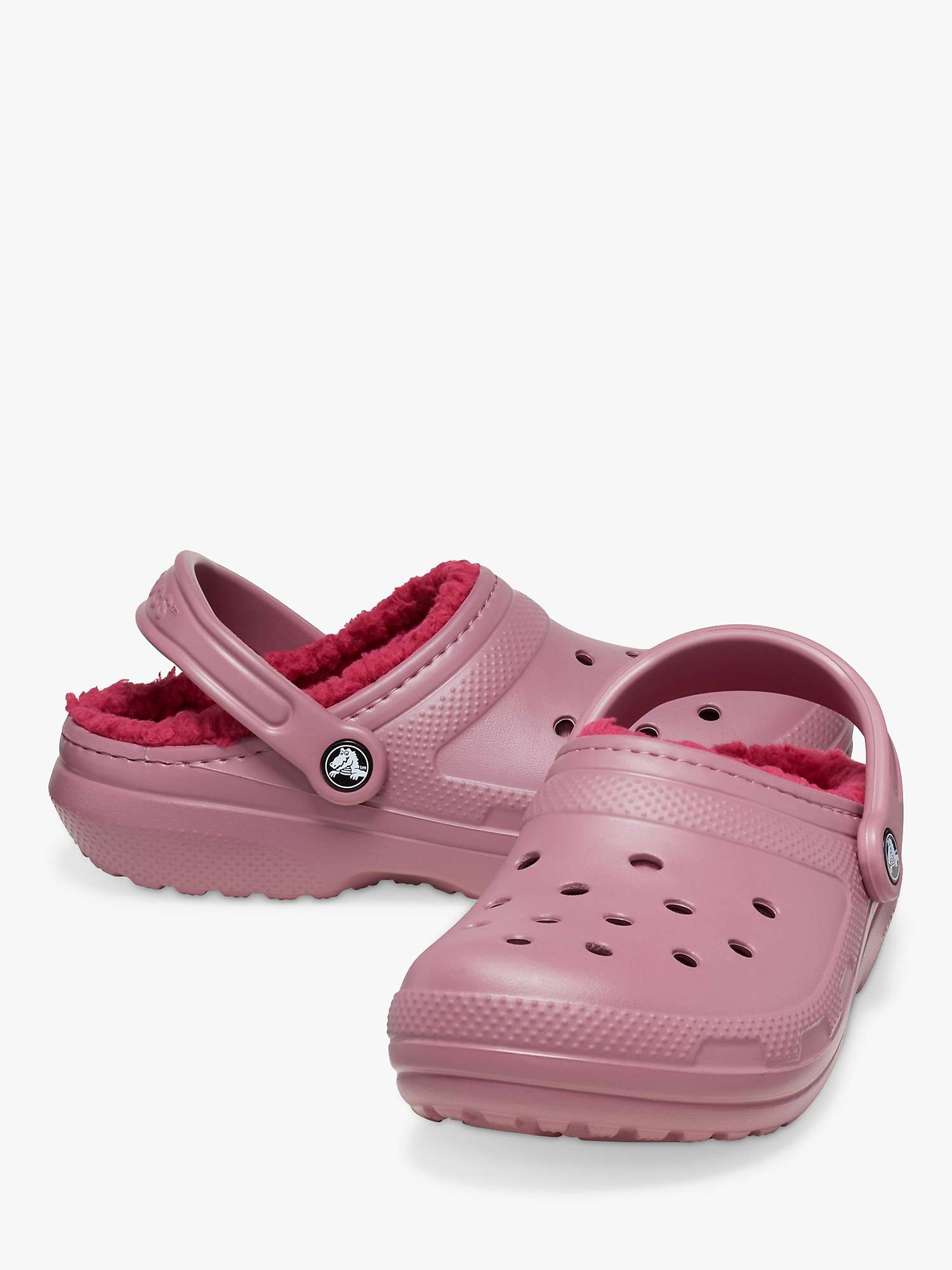 Buy Crocs Classic Lined Clogs, Dark Pink Online at johnlewis.com