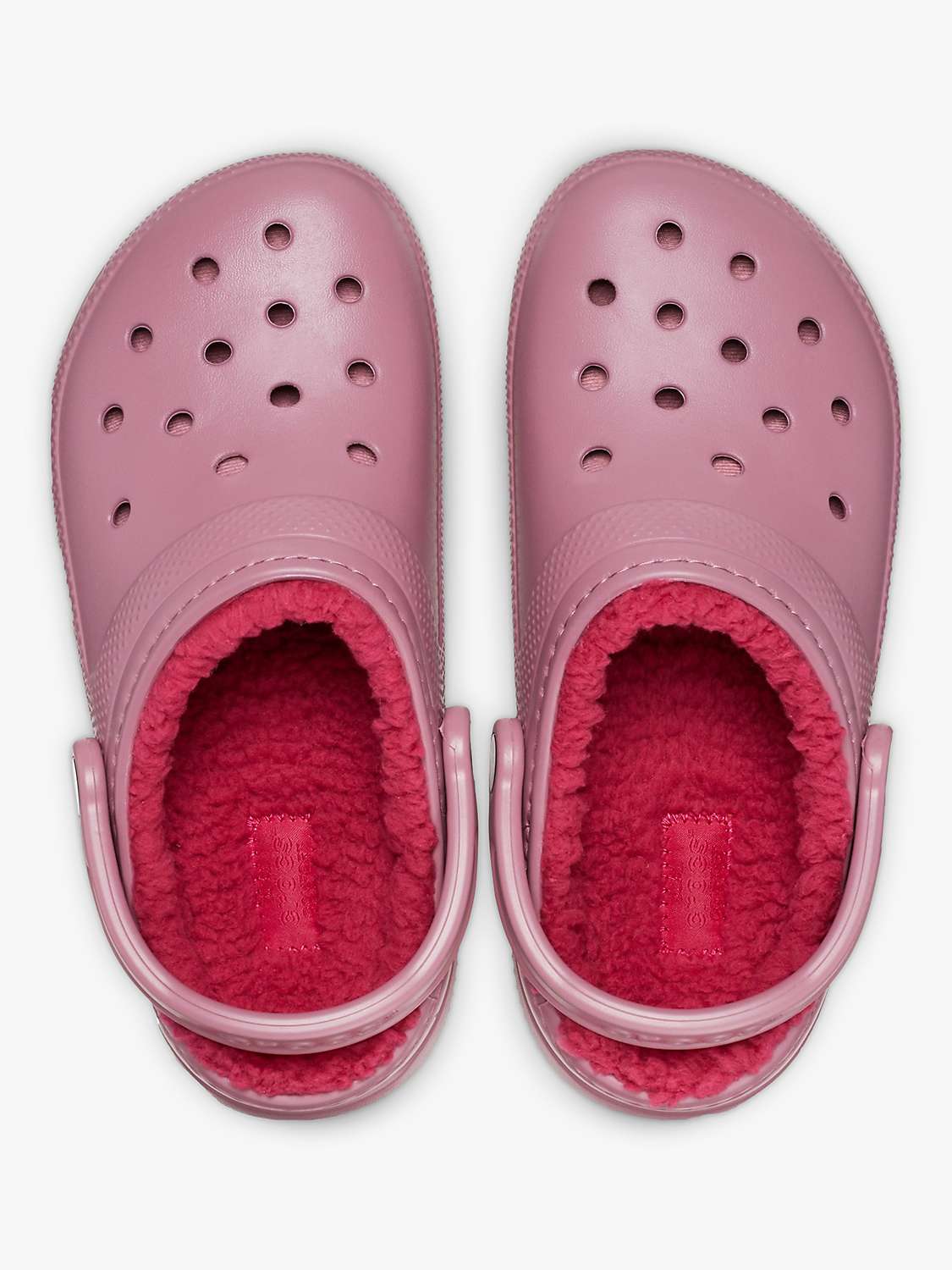 Buy Crocs Classic Lined Clogs, Dark Pink Online at johnlewis.com