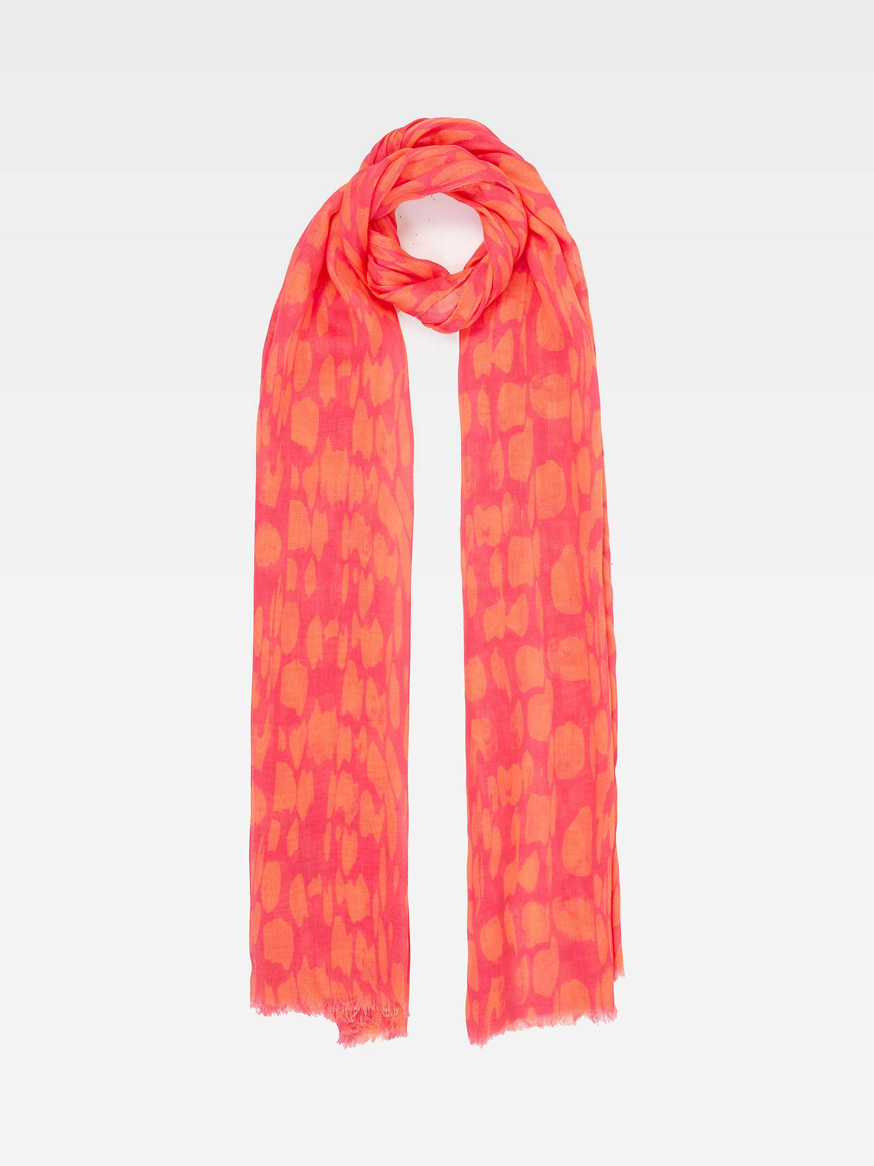 Buy French Connection Splodge Print Modal Scarf, Azalea/Coral Online at johnlewis.com