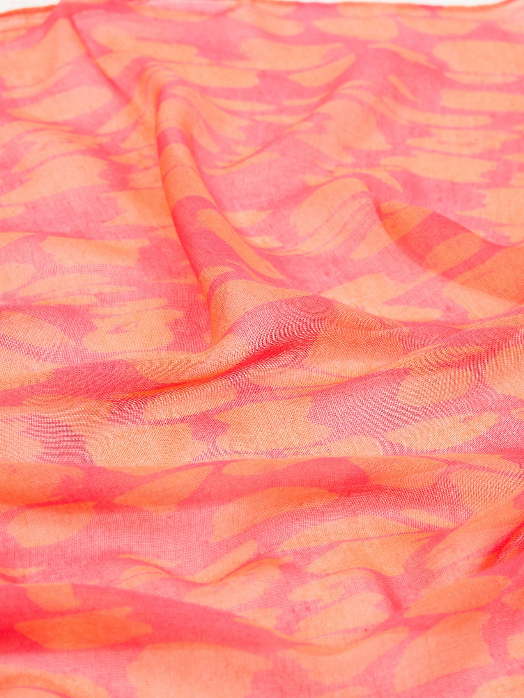 Buy French Connection Splodge Print Modal Scarf, Azalea/Coral Online at johnlewis.com