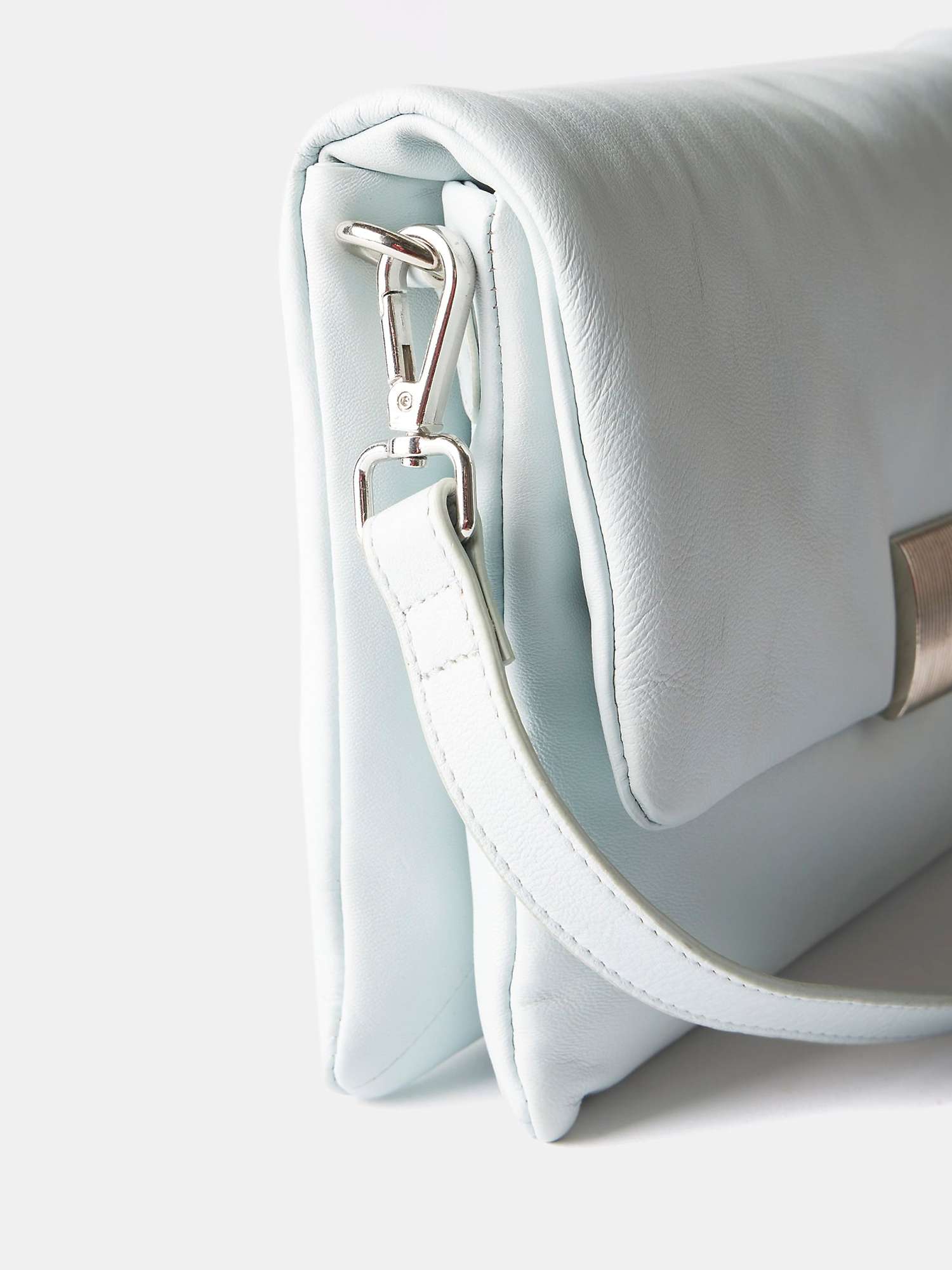 Buy Mint Velvet Soft Leather Cross Body Bag, Blue Online at johnlewis.com
