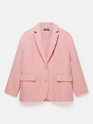 Mint Velvet Oversized Single Breasted Tailored Blazer, Pink