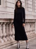 Mint Velvet Waistcoat Midi Dress, Black