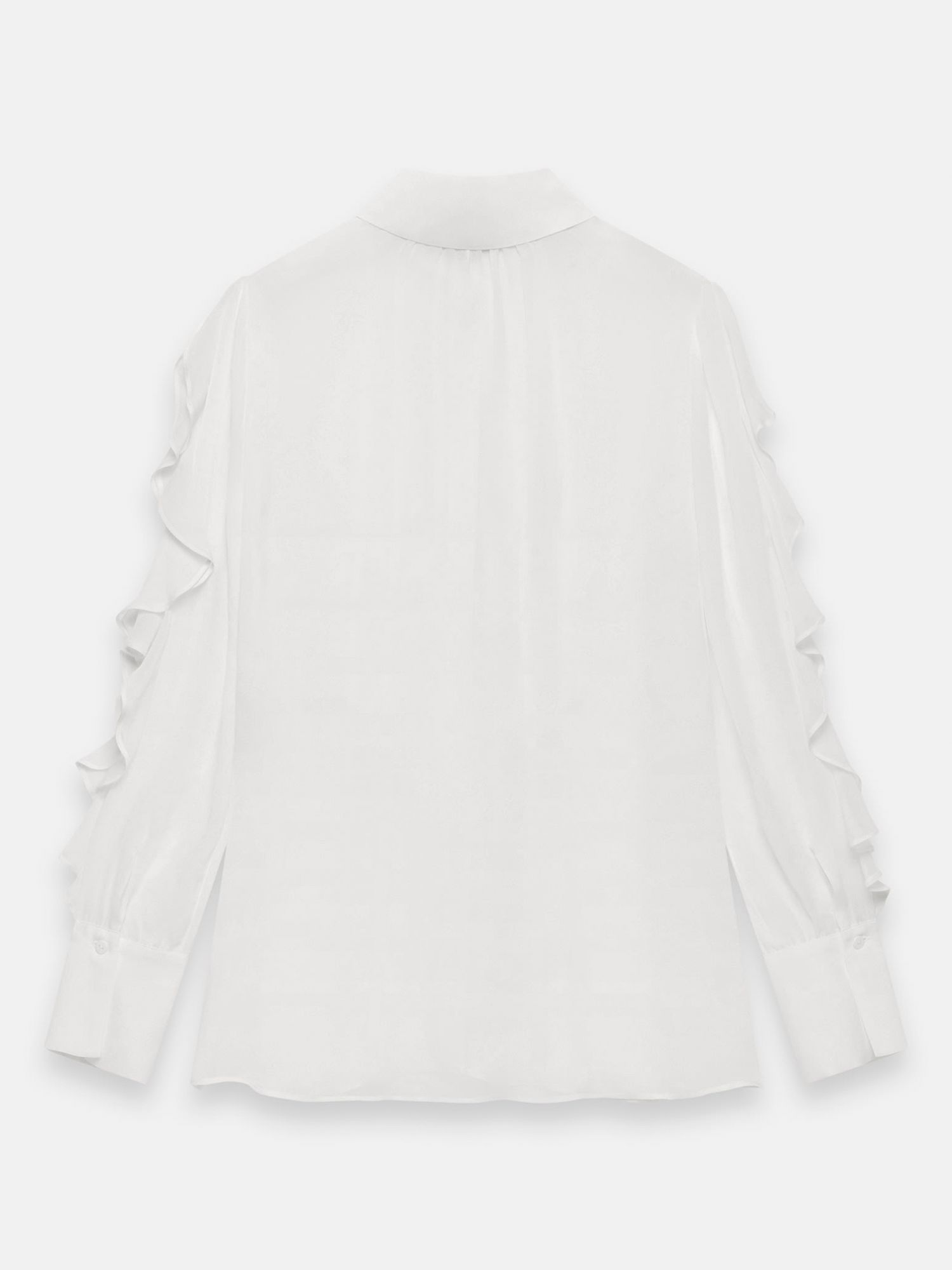 Mint Velvet Ruffled Shirt, Cream, L