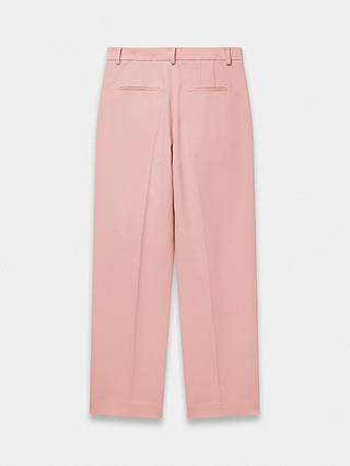 Mint Velvet Tailored Wide Leg Pleat Front Trousers, Pink