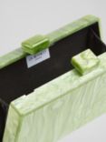 L.K.Bennett Maeve Marbled Box Clutch Bag, Green