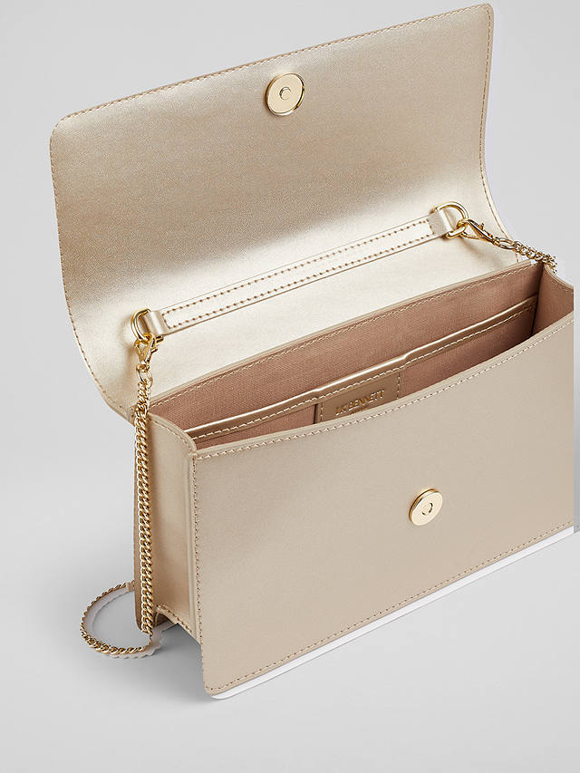 L.K.Bennett Dolly Leather Clutch Bag, Gold