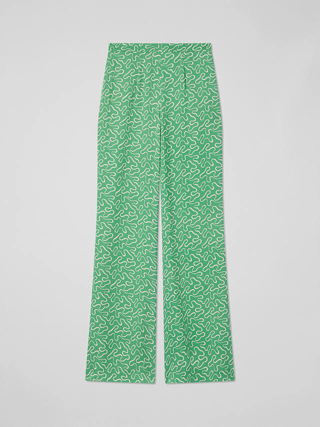 L.K.Bennett Royal Ascot Esme Wide Leg Trousers, Green