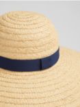 L.K.Bennett Gigi Raffia Wide Brimmed Hat, Natural