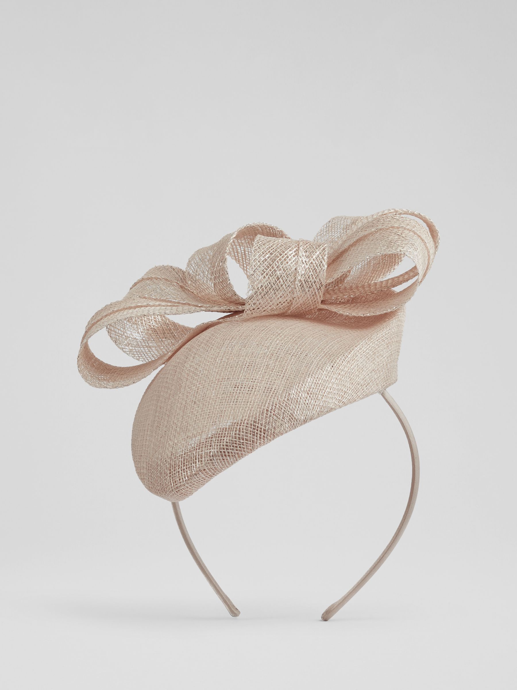L.K.Bennett Elowen Bow Detail Hat Fascinator, Cream, One Size
