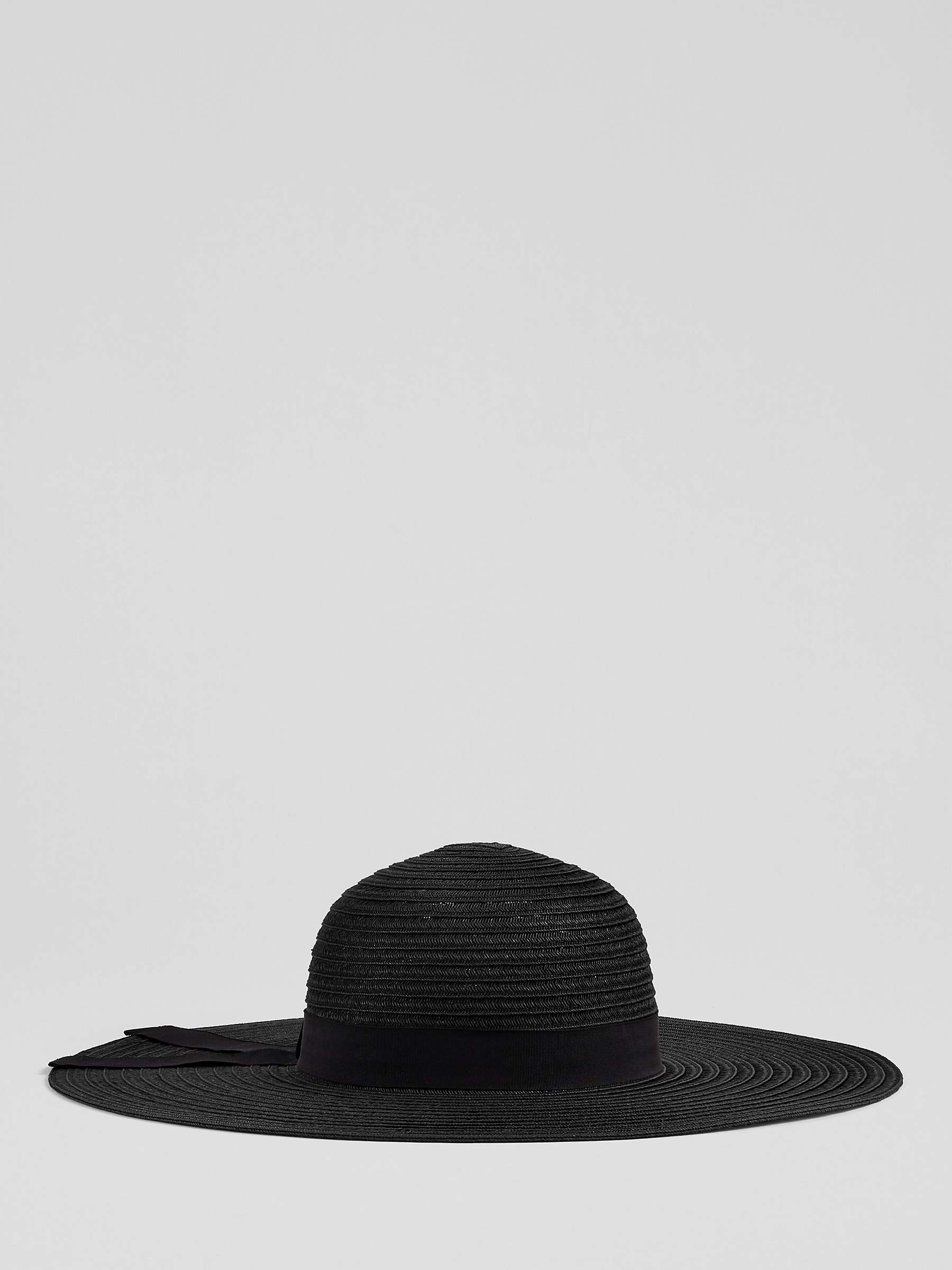 Buy L.K.Bennett Savannah Raffia Hat, Black Online at johnlewis.com