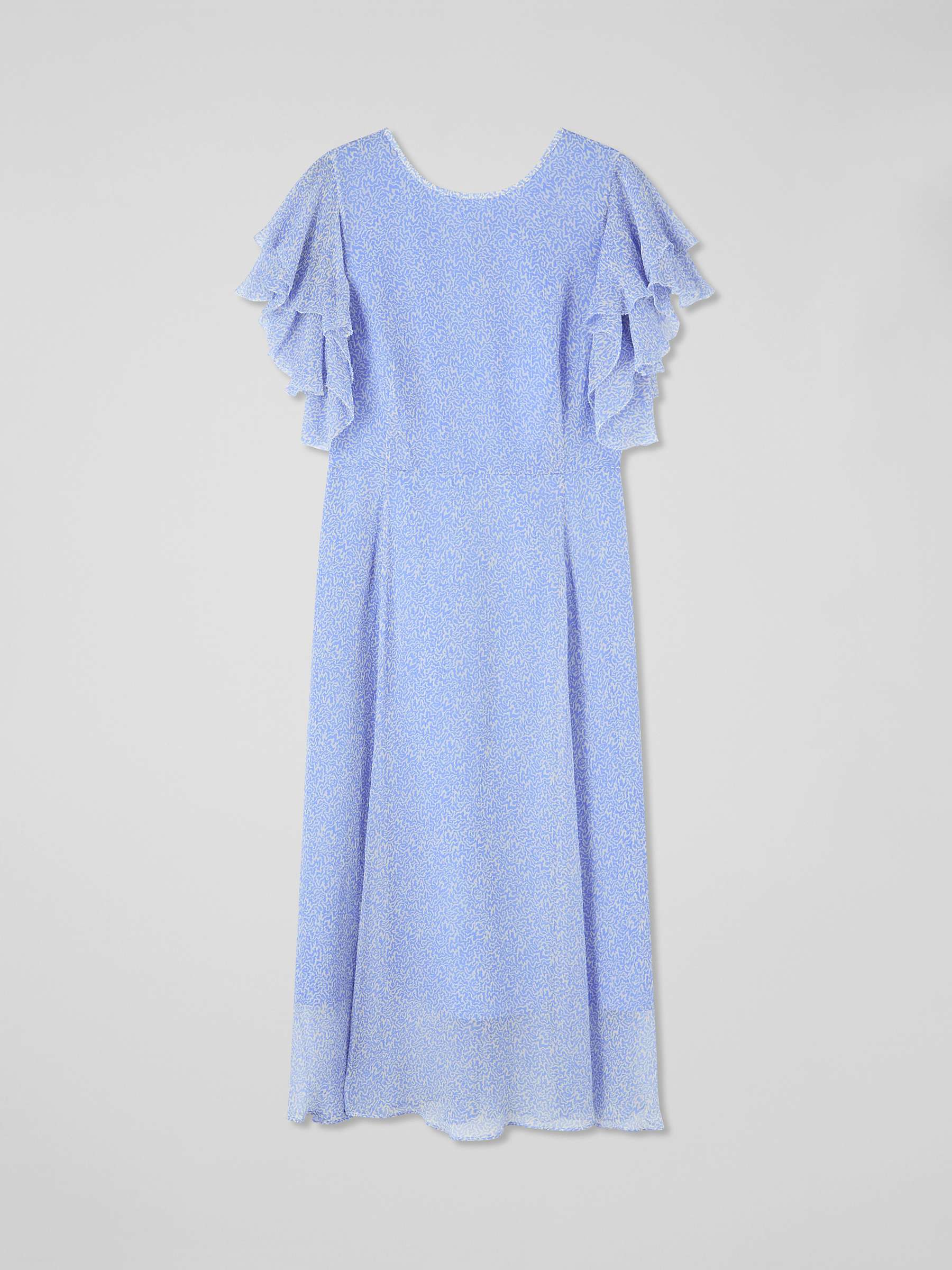 Buy L.K.Bennett Petite Agnes Mini Wiggle Print Midi Dress, Cornflower Blue/Cream Online at johnlewis.com