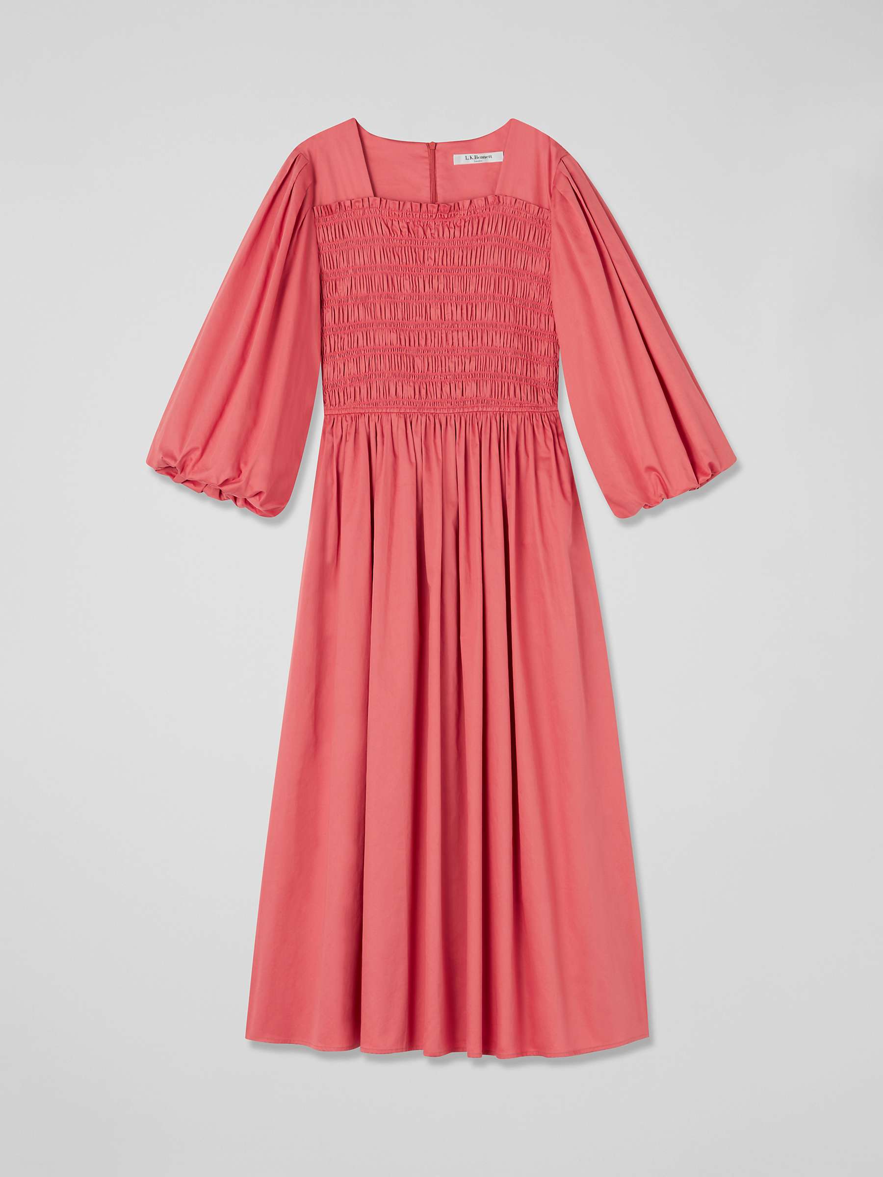 Buy L.K.Bennett Calister Puff Sleeve Maxi Dress, Rose Online at johnlewis.com
