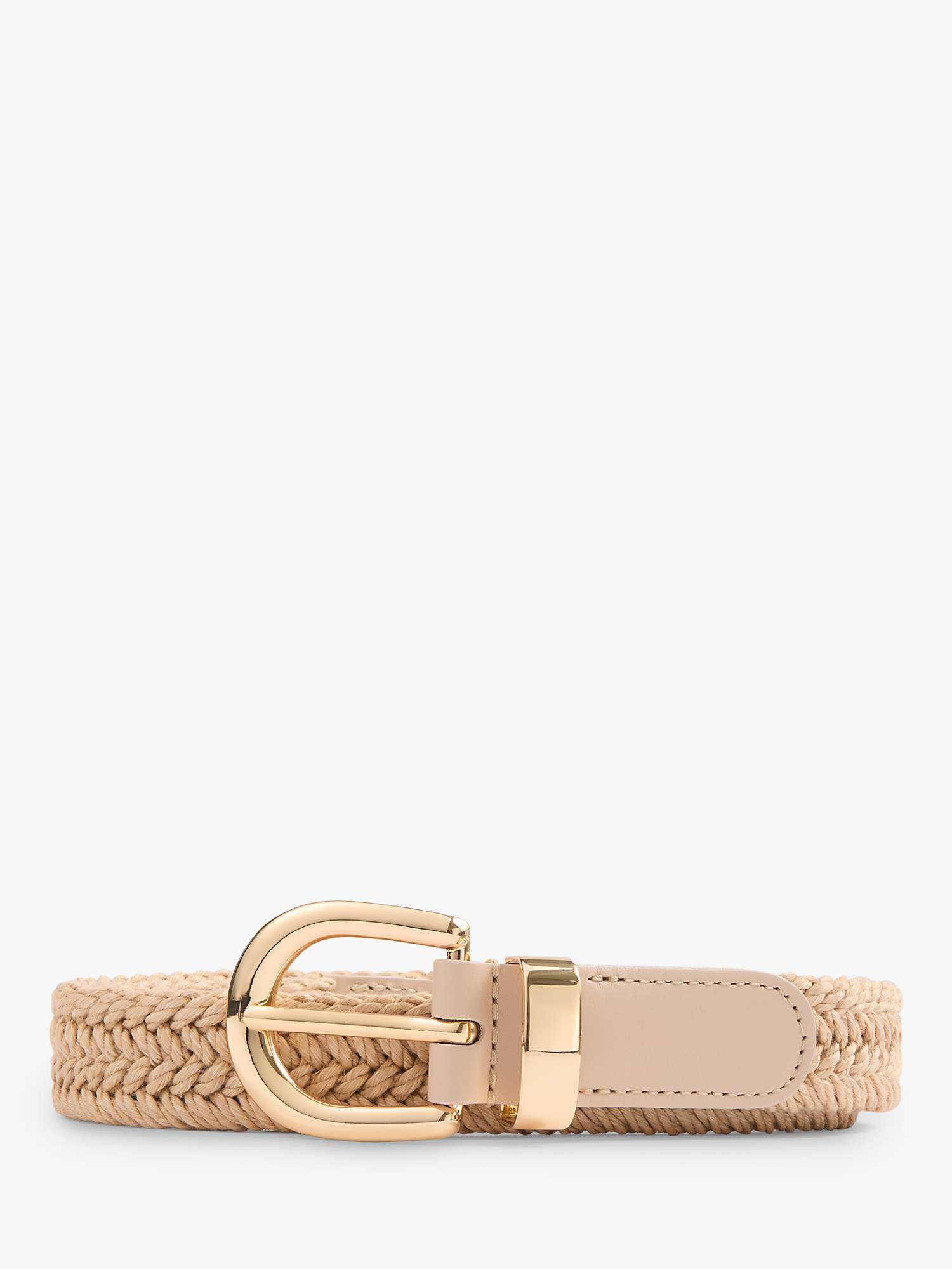 Buy L.K.Bennett Griffen Woven Linen Belt, Neutral Online at johnlewis.com