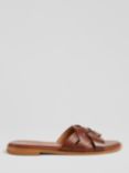L.K.Bennett Amara Leather Flat Sandals, Tan