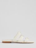 L.K.Bennett Jayla Triple Strap Flat Sandals, Cream, Cream
