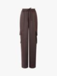 French Connection Chloetta Cargo Trousers, Chocolate Torte