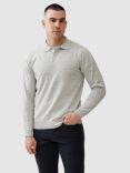 Rodd & Gunn Fortrose Cotton Regular Fit Long Sleeve Knit Polo Top, Grey