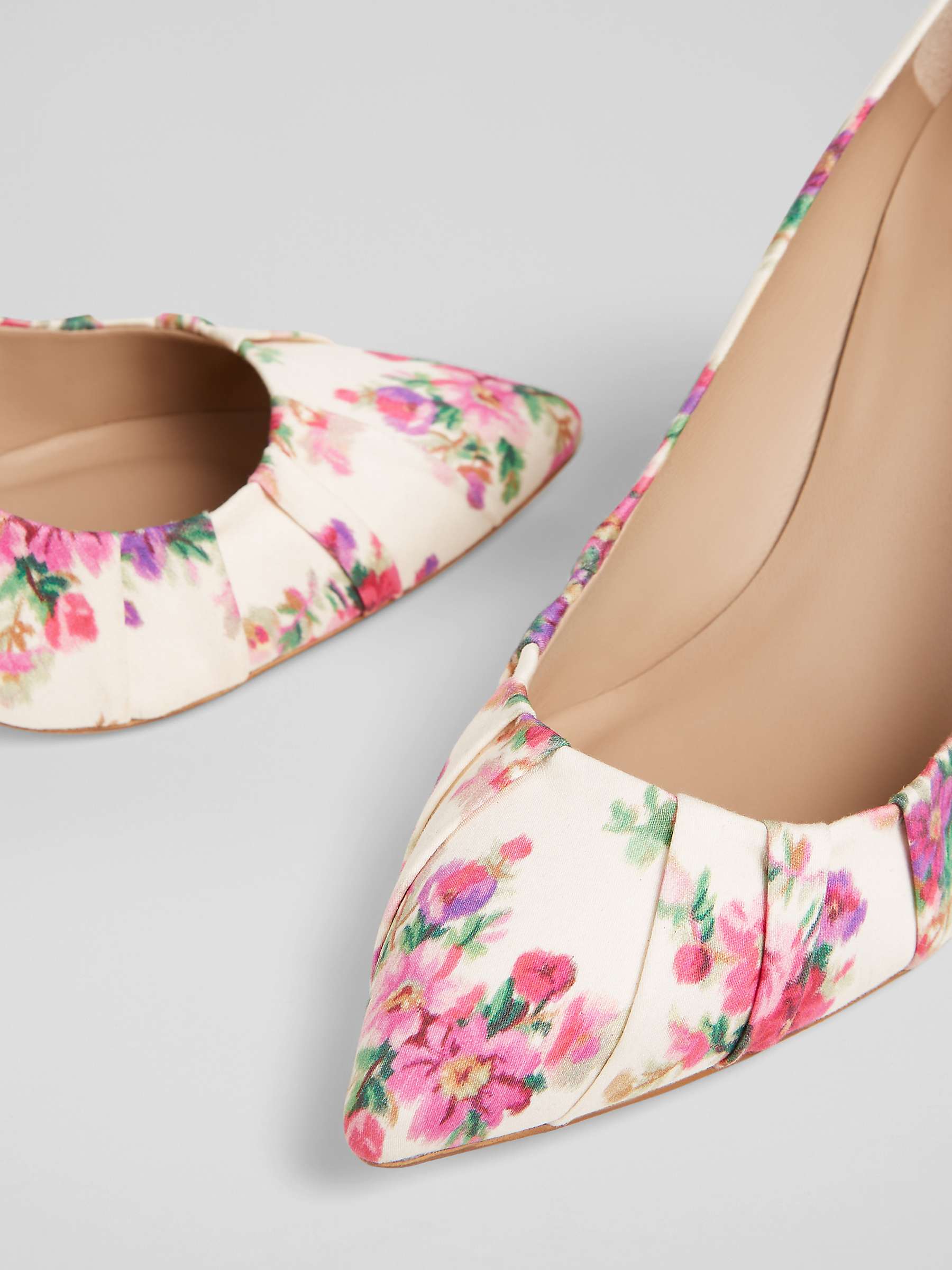 Buy L.K.Bennett Florena Floral Print Fabric Court Shoes, Multi Online at johnlewis.com