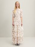 L.K.Bennett Royal Ascot Bouvier Silk Blend Maxi Dress, Cream