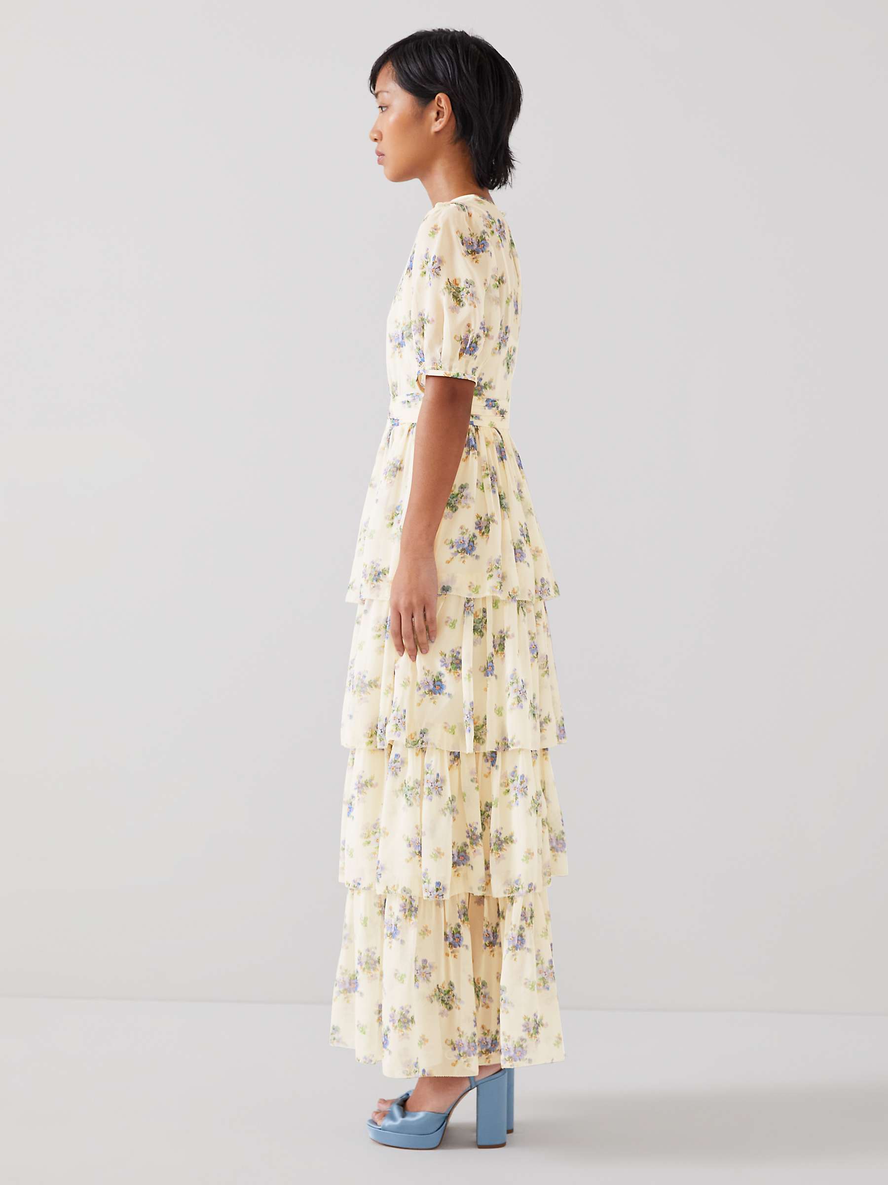 Buy L.K.Bennett Petite Royal Ascot Bouvier Silk Maxi Dress, Cream Online at johnlewis.com