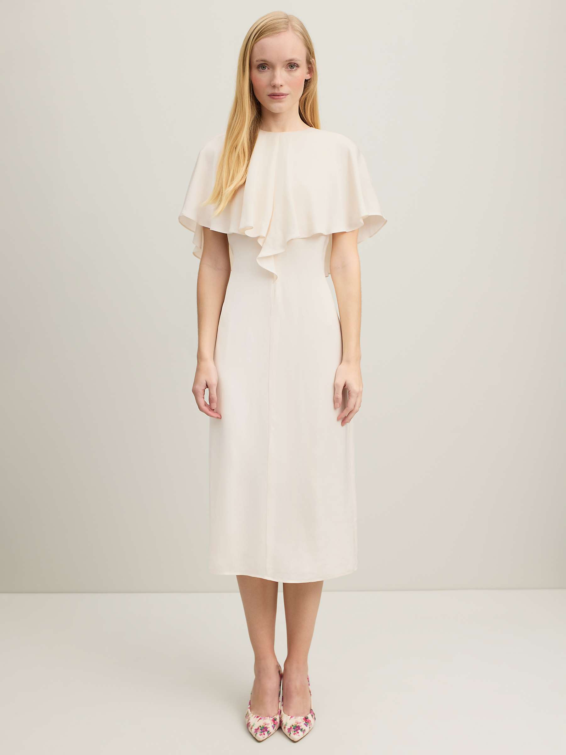 Buy L.K.Bennett Royal Ascot Sadie Knee Length Dress, Cream/Ivory Online at johnlewis.com