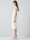 L.K.Bennett Mia Peplum Shift Dress, Ivory