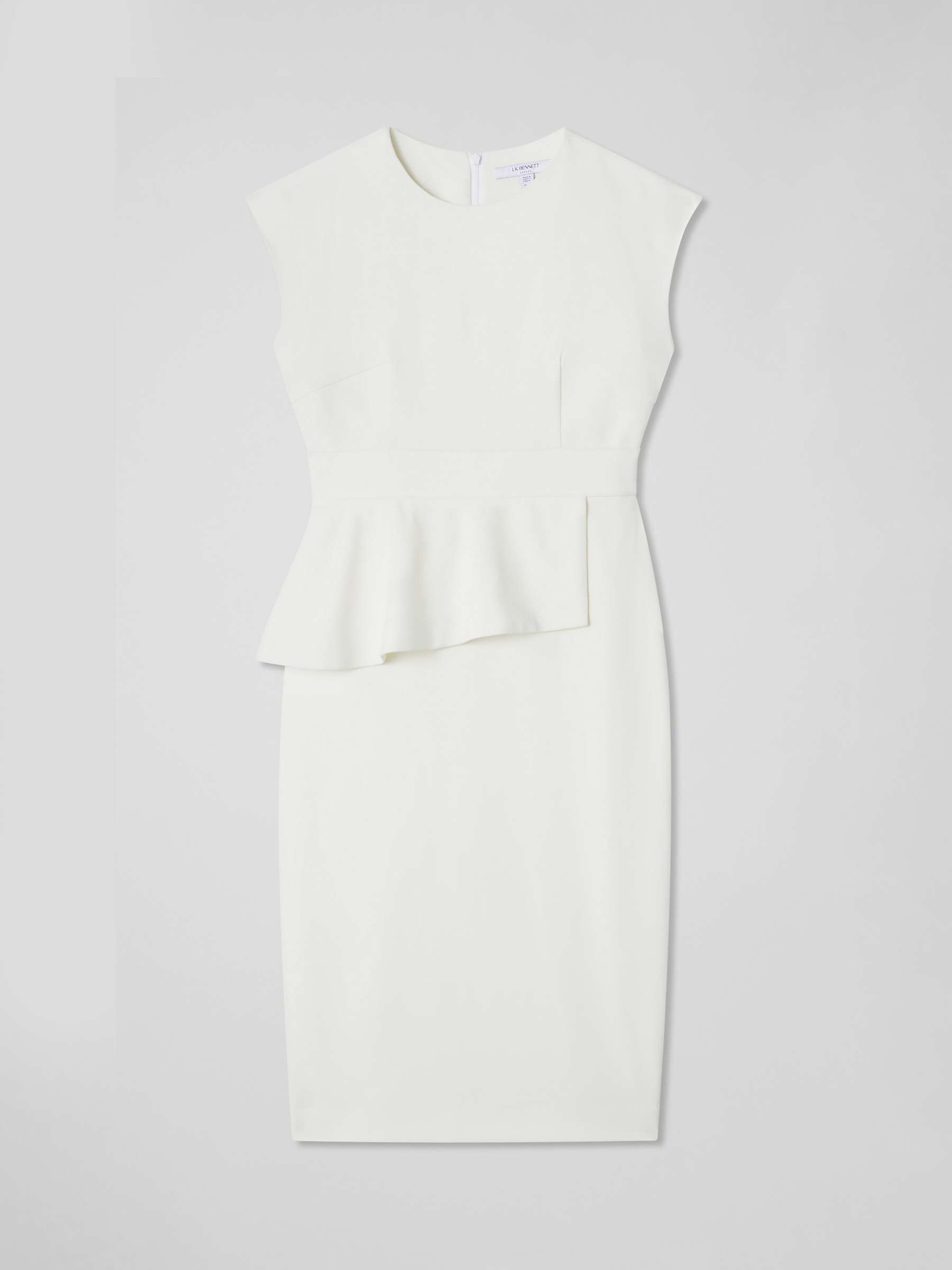 Buy L.K.Bennett Mia Peplum Shift Dress, Ivory Online at johnlewis.com