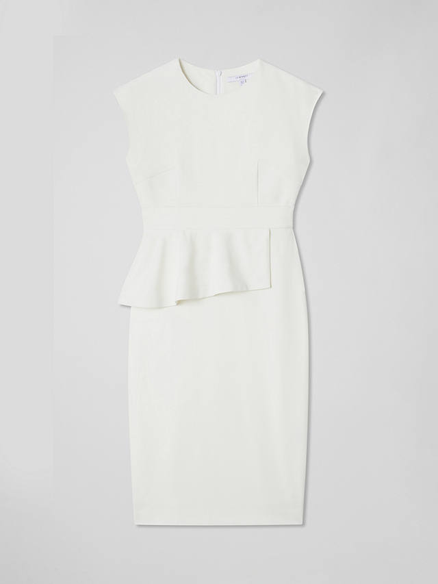 L.K.Bennett Mia Peplum Shift Dress, Ivory