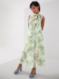 L.K.Bennett Petite Robyn Silk Blend Tiered Maxi Dress, Cream/Multi