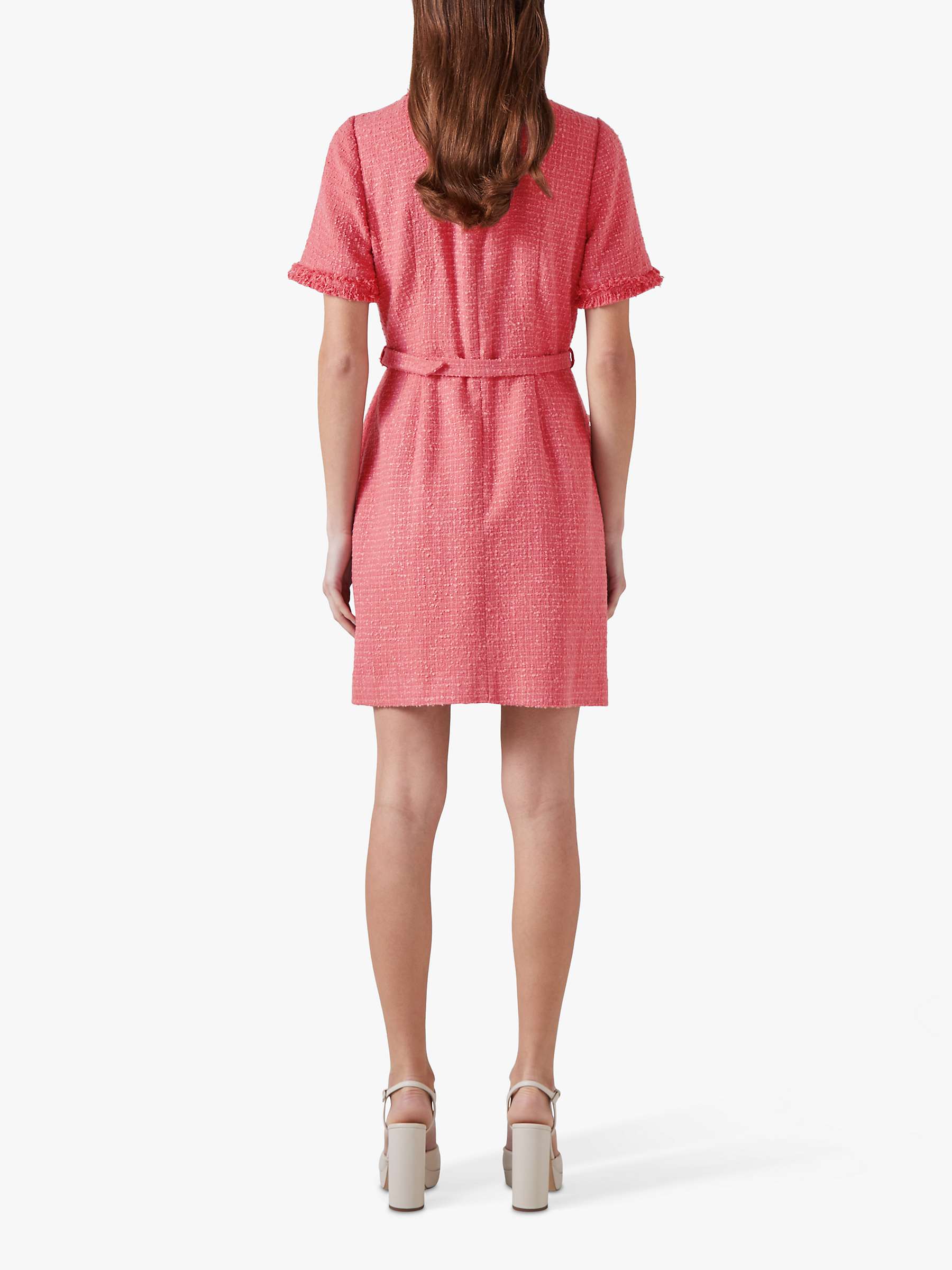Buy L.K.Bennett Allie Button Detail Tweed Dress, Blush Online at johnlewis.com