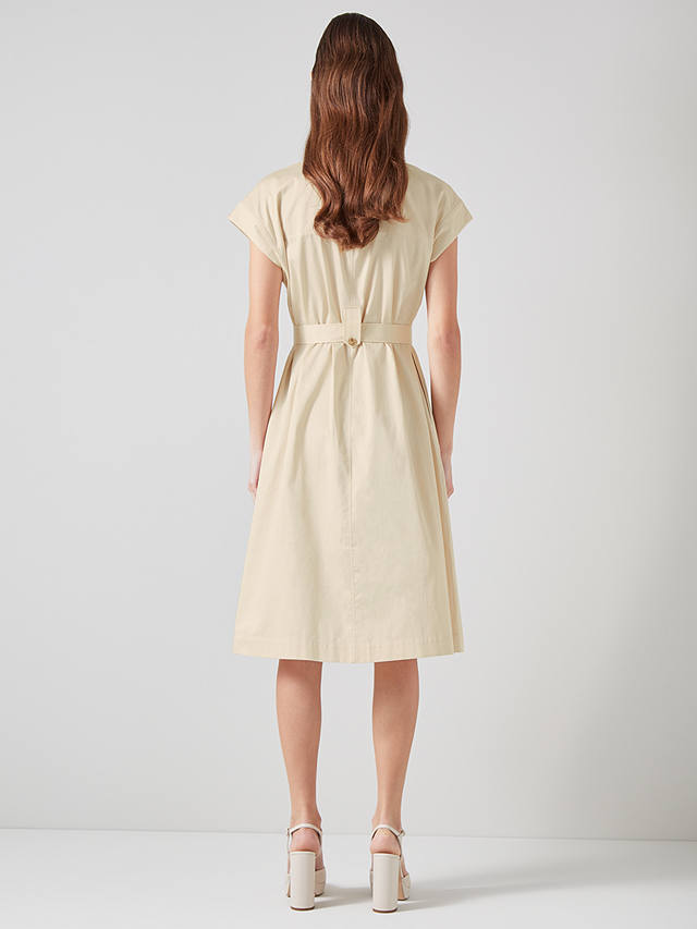 L.K.Bennett Ivy Cotton Safari Dress, Ecru