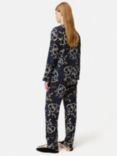 Jigsaw Oh La La Supersoft Pyjamas, Navy/Multi