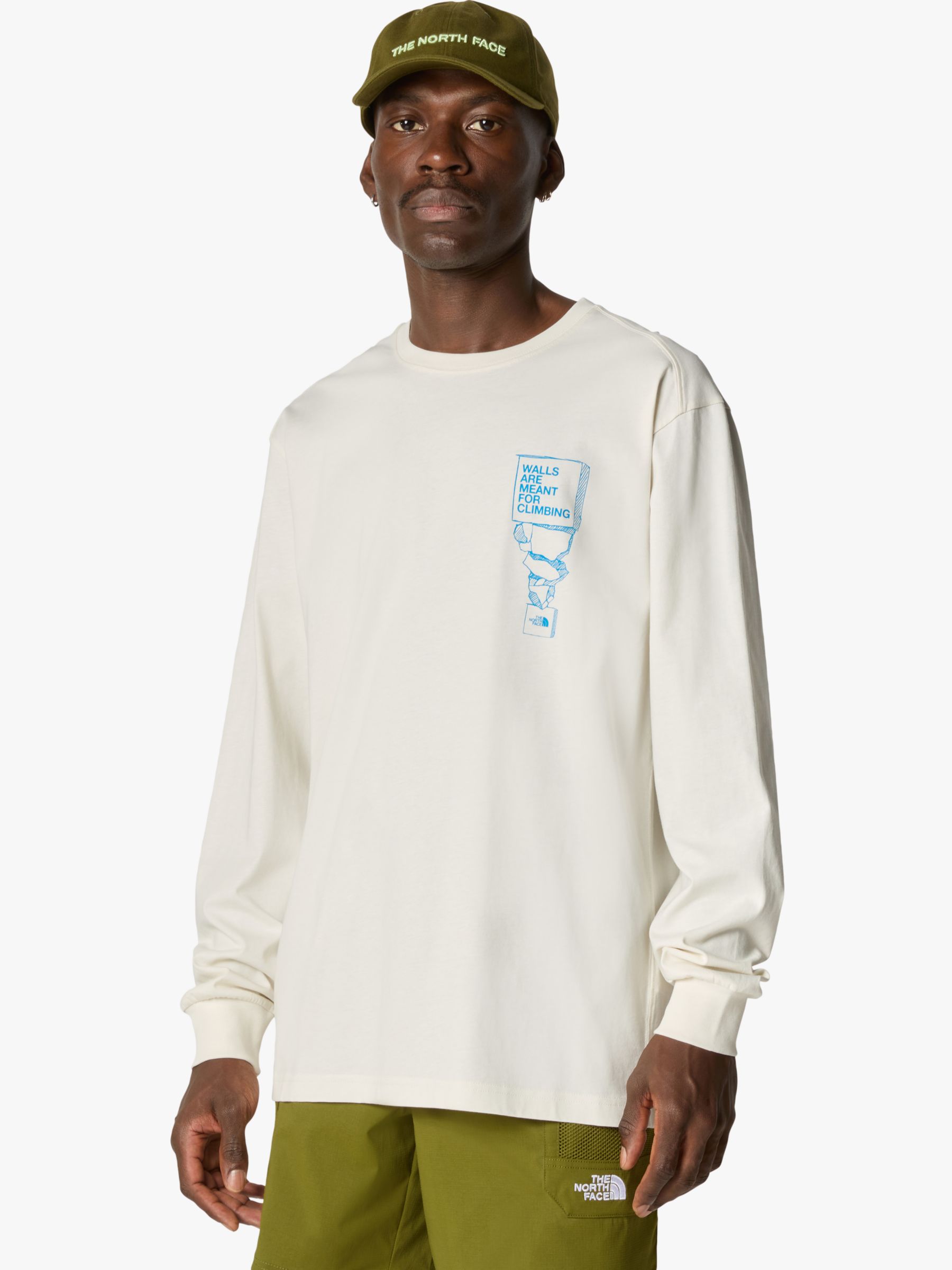 The North Face Outdoor Long Sleeve T-Shirt, White Dune, L