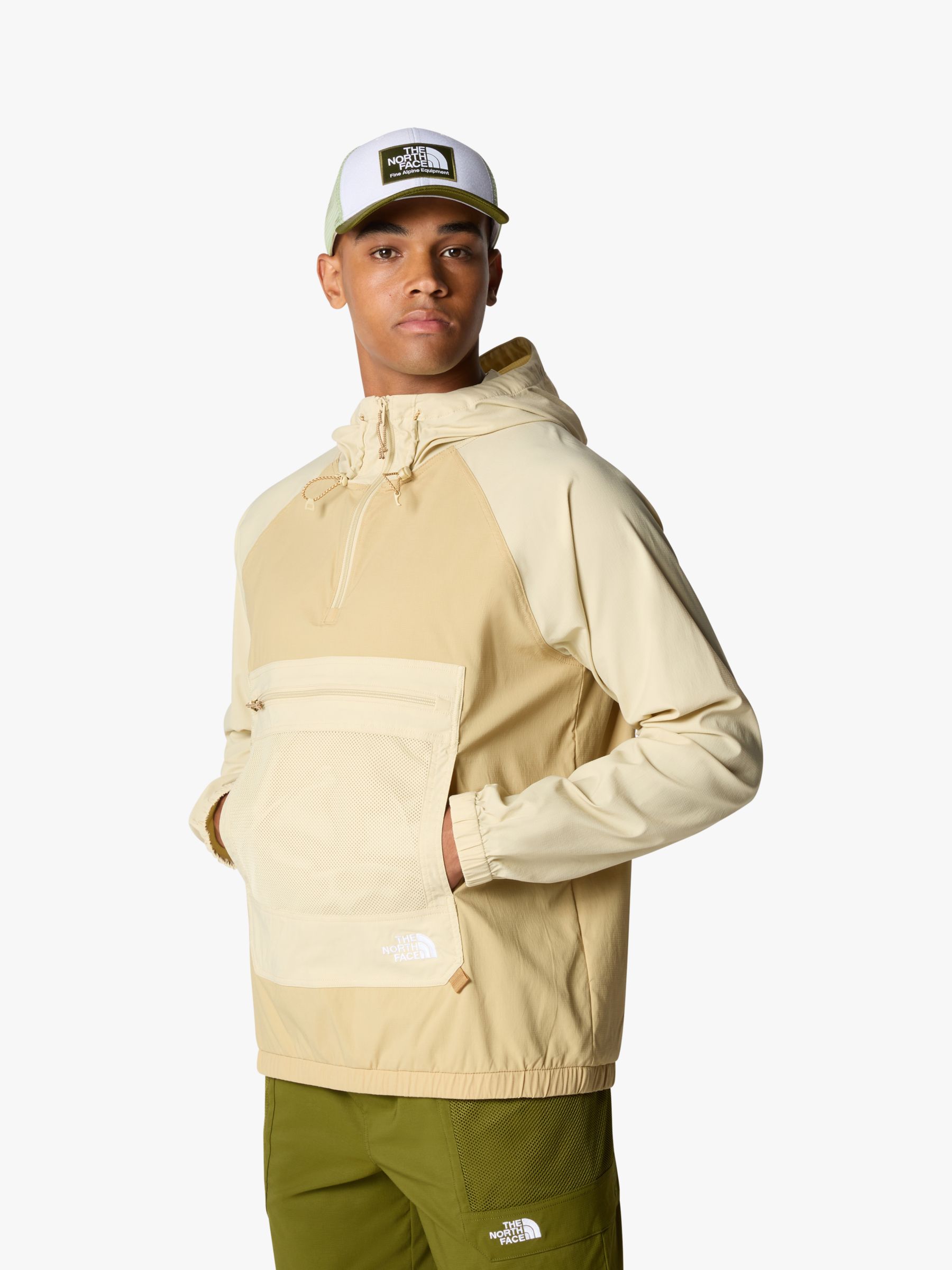 The North Face Path Relaxed Fit Pullover Jacket, Gravel/Khaki/Stone, XL