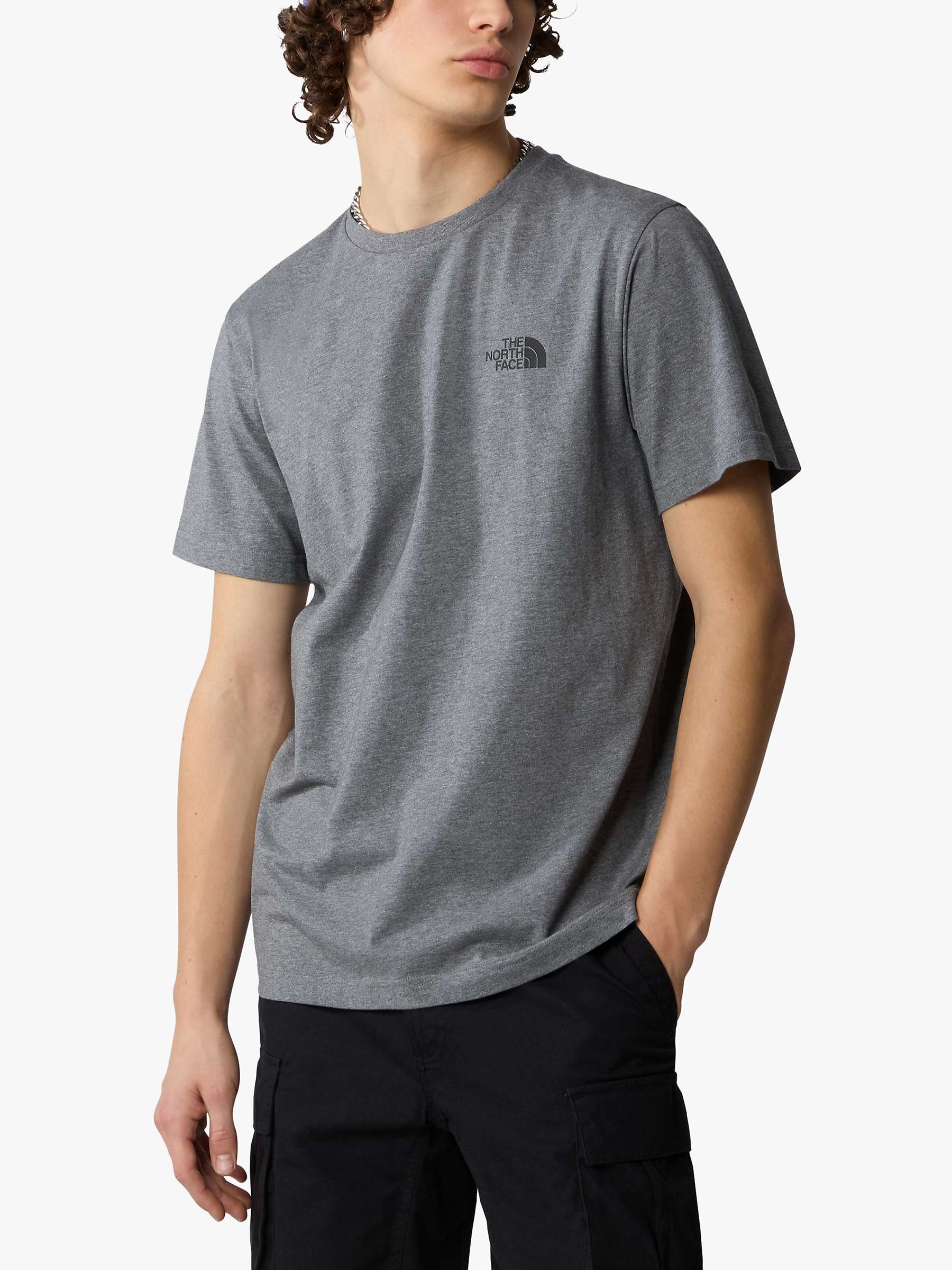 Buy The North Face Dome Short Sleeve T-Shirt, Grey Heather Online at johnlewis.com