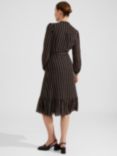 Hobbs Petite Alexia Dress, Black Camel