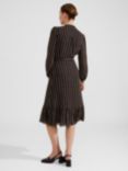 Hobbs Alexia Chain Print Dress, Black Camel