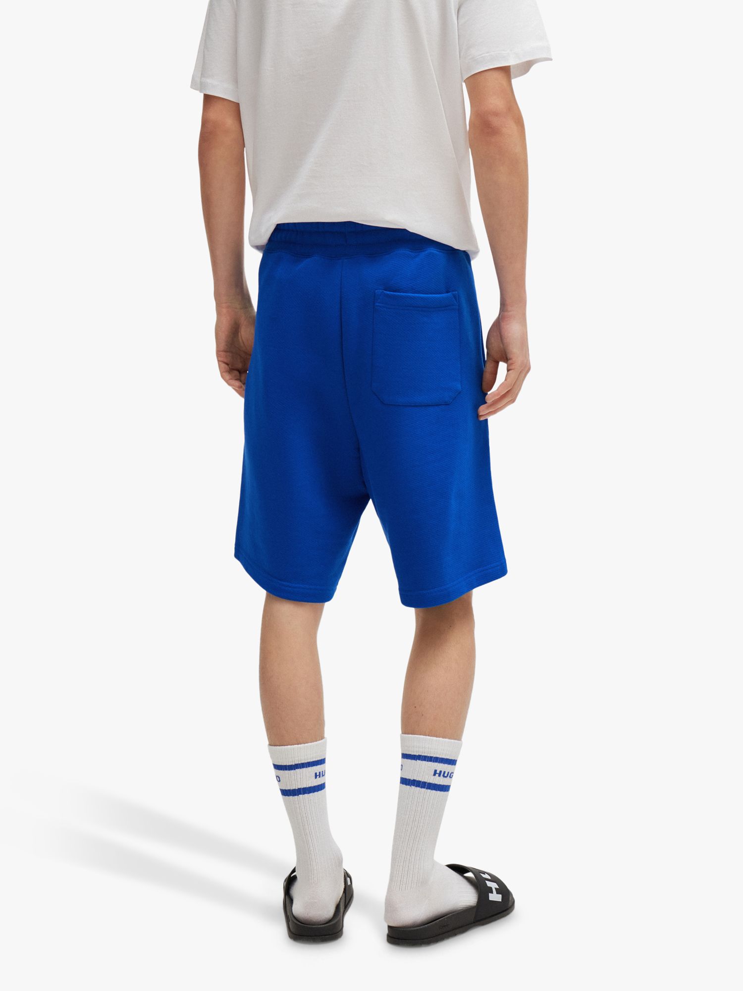 HUGO Nomario Cotton Logo Shorts, Open Blue, XS
