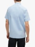 HUGO Ebor Short Sleeve Shirt, Pastel Blue