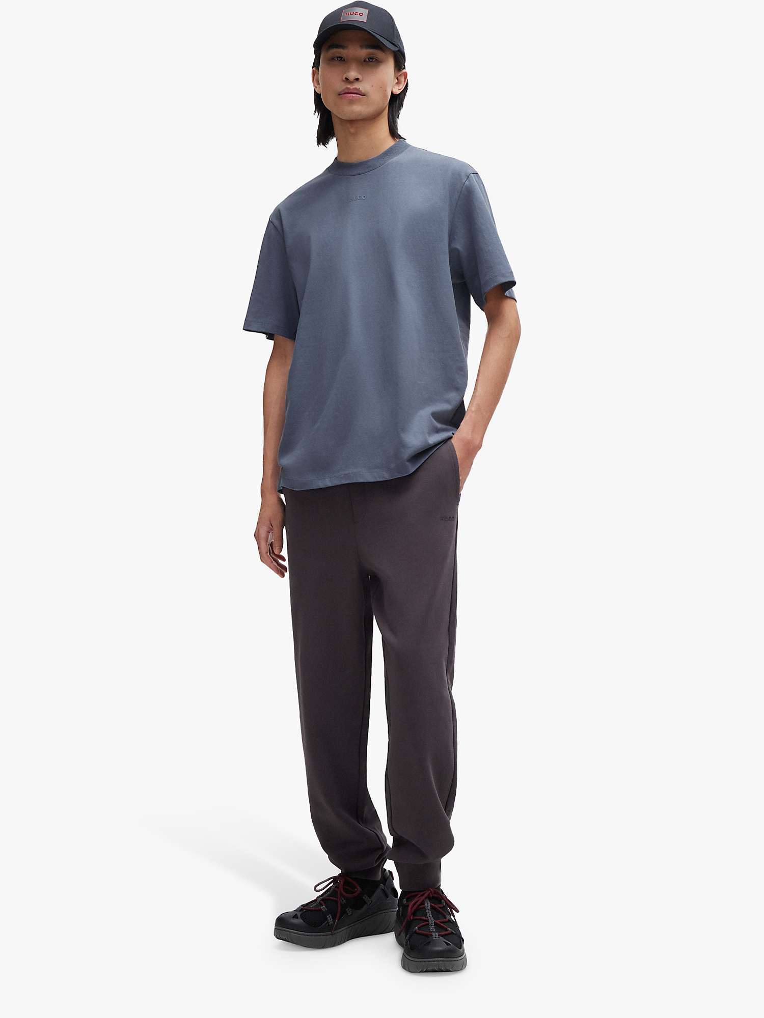 Buy HUGO Dapolino 462 Short Sleeve T-Shirt, Open Blue Online at johnlewis.com