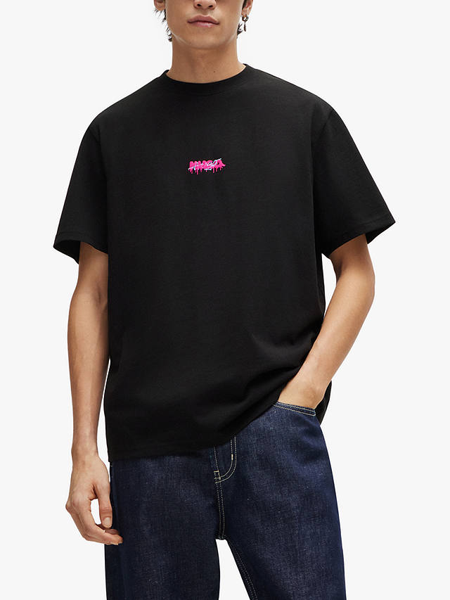 HUGO Dindion Short Sleeve T-Shirt, Black